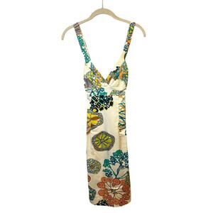 Trina and Turk white Print Mini-Dress sleeveless women's size 4
